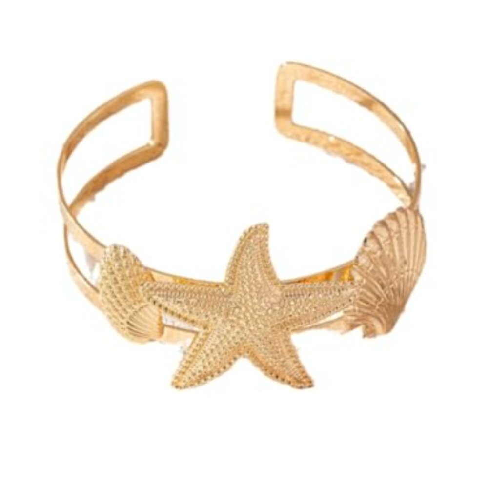 Starfish Shell Cuff Bracelet